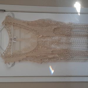 Lace and crochet vest